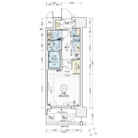 千船駅 徒歩5分 8階の物件間取画像